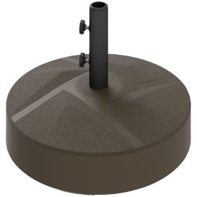 Outsunny Patio Umbrella Base Holder, Heavy Duty Outdoor Umbrella Stand Base, Filled Up to 66lbs with Stand or 55lbs with Water for Garden, Poolsi