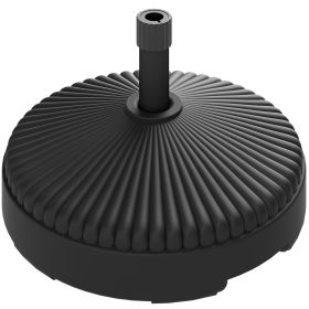 Outsunny Round Patio Umbrella Base Holder, Heavy Duty Outdoor Umbrella Stand Base, Filled Up to 62lbs with Stand or 51lbs with Water for Garden