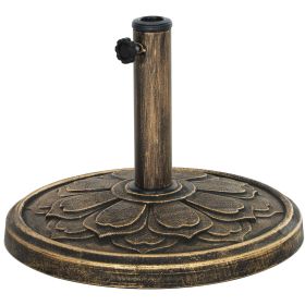 Outsunny Round Patio Umbrella Base, 26 lbs Resin Outdoor Umbrella Stand Base, Patio Umbrella Stand for 1.3"/1.5"/1.9" Umbrella Poles for Outdoor,