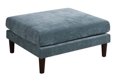 Beautiful Mineral Color Ottoman Morgan Fabric 1pc Ottoman Soft Cushion Wood Legs Living Room Furniture